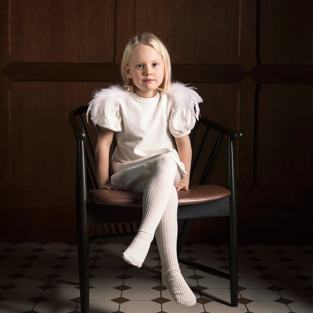 8Y Children’s The Tiny Universe Tiny Feathers White Dress